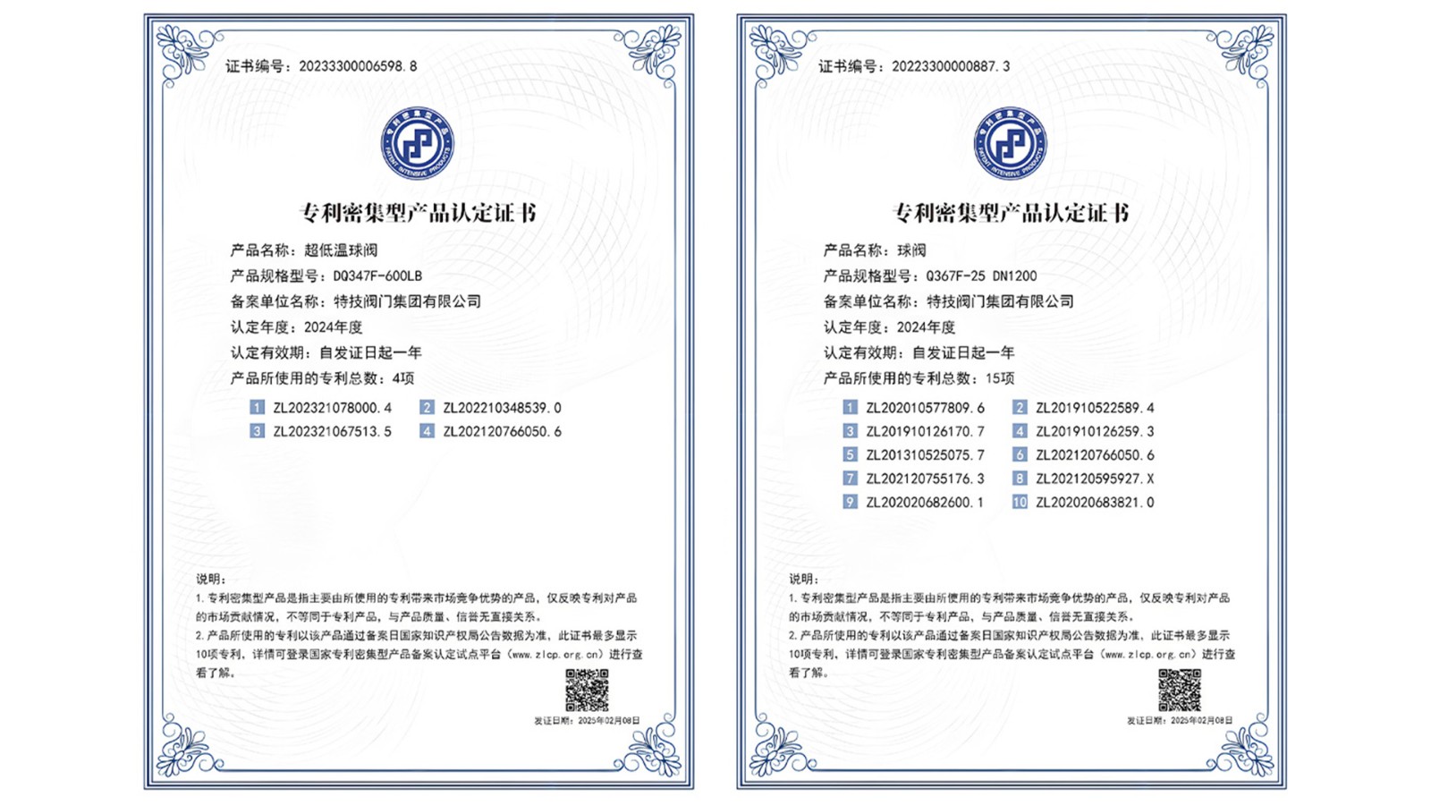 特技閥門集團榮登2024專利密集型產品榜單，創新實力再獲認可